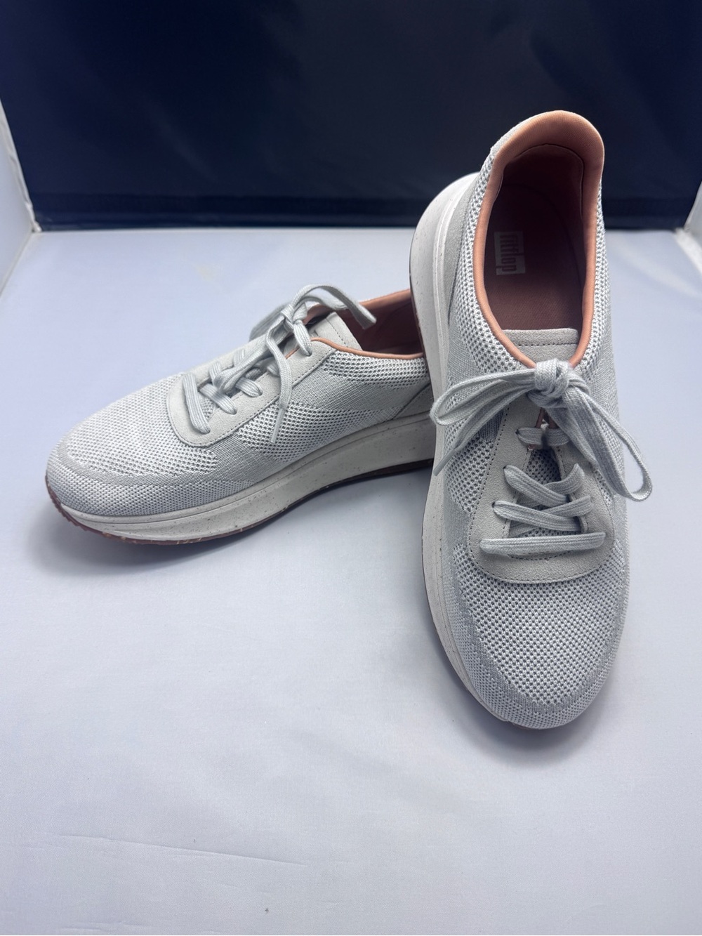 FitFlop F-Mode Knit Flatform Sneakers Women’s US 10 EU 42 Tiptoe Grey